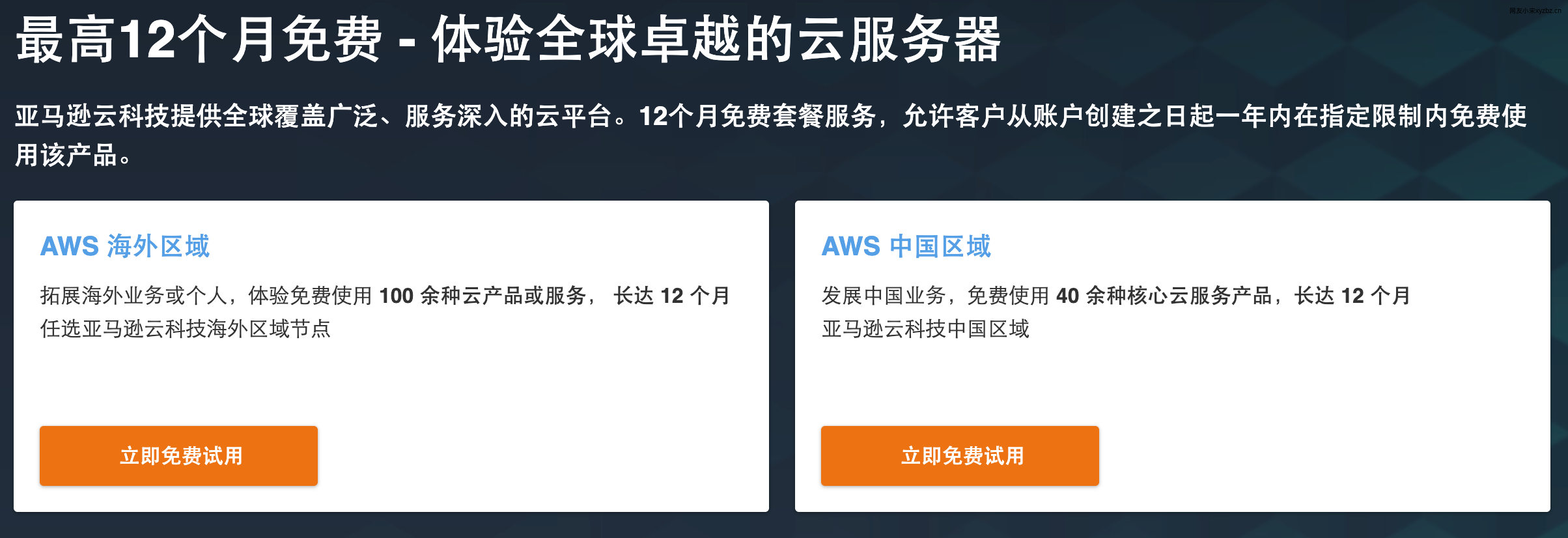 Free one-year AWS cloud server access